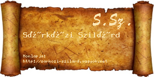 Sárközi Szilárd névjegykártya