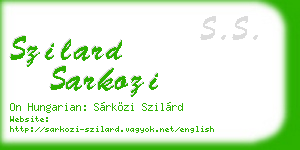 szilard sarkozi business card
